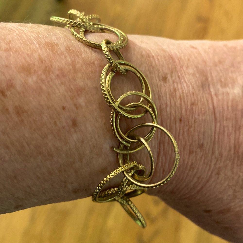 Gold plated bracelet.